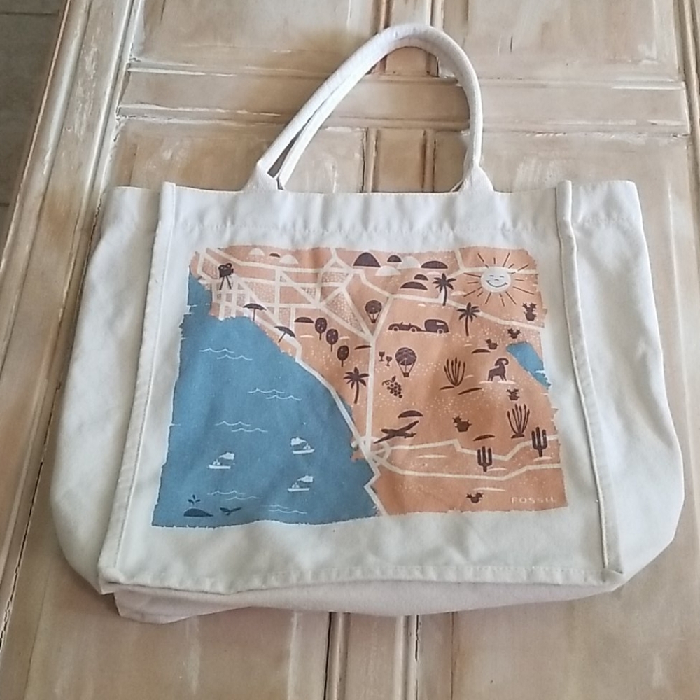 Fossil Canvas Duble Handle Tote bag